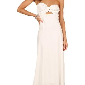 Petal and Pup White Strapless Dress
